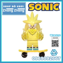 Đồ chơi Xếp hình nhím Sonic tặng kèm ván trượt Minifigures LG1001 - Super Metal Sonic
