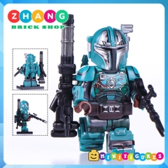 Xếp hình Star Wars Binh đoàn lính Heavy Infantry Mandalorian trong chiến tranh giữa các vì sao Lego Minifigures WM6094