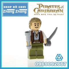 Xếp hình Pirates of the Caribbean Jack Sparrow - Carina - Barbossa - Henry - Scurm - Gibbs Lego Minifigures Xinh X0160