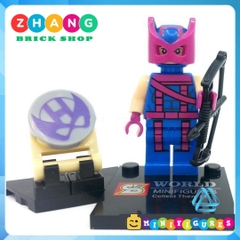 Xếp hình Hawkeye Galactus Robin Cyborg Jean Grey Deadpool Nova Marvel Siêu anh hùng Lego Minifigures Sy sy258