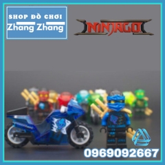 Xếp hình Ninjago motor kèm Kai - Lloyd - Jay - Nya Lego Minifigures Decool 10029-10034