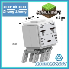 Đồ chơi xếp hình Minecraft trong Mine Blocks gồm Ghast - Polar Bear - Spider mô hình Minifigures Lele B033 040