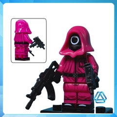 Xếp hình mô hình Trò chơi con mực Squid game gồm Oh Il Nam - Gi Hoon - Sae Byuk Lego Minifigures WM6131