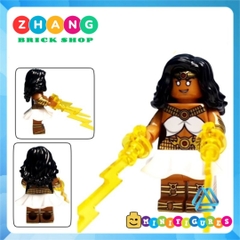 Đồ chơi xếp hình Black Adam Hawkman Atom Doctor Fate Isis Cyclone Sabbac Minifigures Kopf KF6177