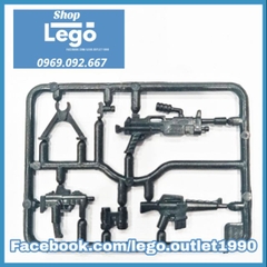 Xếp hình bộ 3 Súng máy M240 IMI NEGEV - Uzi Swat - M16 Quân đội Mỹ Army Military Lego Minifigures