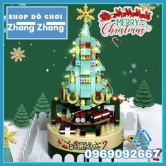 Đồ chơi xếp hình mô hình Cây thông giáng sinh phát nhạc Noel Merry Christmas Minifigures Kaki JK1302