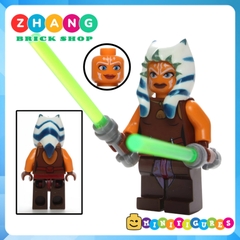 Đồ chơi xếp hình Star War Luke Skywalker Han Solo Ahsoka Tano Aayla Secura Satele Shan Minifigures POGO PG8034