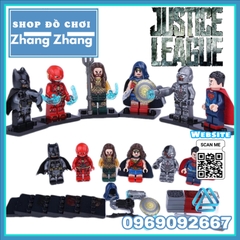 Xếp hình Jutice League Bathero - Flash - Aquaman - Wonder Woman - Cyborg - Superman Lego Minifigures Decool 0282 0287