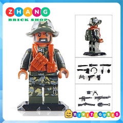 Xếp hình Bộ đội Việt Nam Việt Cộng chống Mỹ cứu nước 1975 đi kèm rất nhiều phụ kiện vũ khí Lego Minifigures DIY D71010
