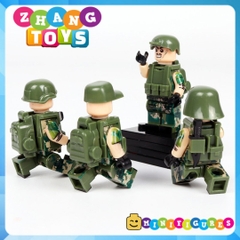 Xếp hình đặc nhiệm Biệt kích rừng Swat Alpha Spetsnaz Nga Mỹ Full vũ khí phụ kiện Lego Minifigures Tbstoys Tbs75-80