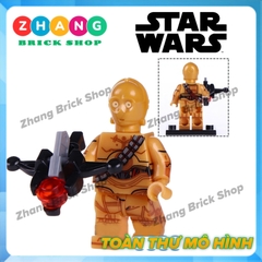 Xếp hình Star Wars C-3PO  - Ben Skywalker - Tarfful - Han Solo - Paz Vizla - Palpatine - Obi-wan Lego Minifigures WM6091