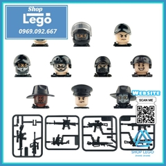 Xếp hình mô hình cảnh sát đặc nhiệm Ghost Squad phản ứng nhanh như Swat Lego Minifigures No840077