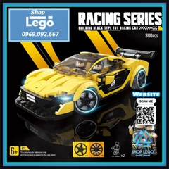 Xếp hình xe đua Ferrari 488 Pista trong Racing Series F1 Lego Minifigures Quanguan 100130