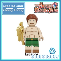 Xếp hình Meliodas - Elizabeth Liones - Ban - Diane - King- Gowther - Escanor- Merlin Lego Minifigures Kopf KF6129
