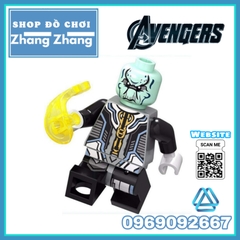 Xếp hình Iron man - Spider-man - Ebony Maw - Groot - Thor Dr Strage Black Widow Star-Lord Lego Minifigures Lele D033 040
