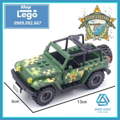 Xếp hình Xe Zeep quân đội dã chiến Lego Minifigures J772