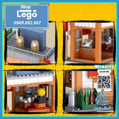 Xếp hình 270 hình Tiệm đồ nướng Naruto và Sasuke rủ nhau đi nhậu Lego Minifigures PRCK 69626
