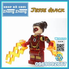 Xếp hình Jesse Quick The Flash Dc comics siêu anh hùng Lego Minifigures Koruit wm228