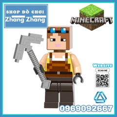Xếp hình các nhân vật Minecraft - Desert Villager - Drowned - Husk Lego Minifigures Xinh X0310
