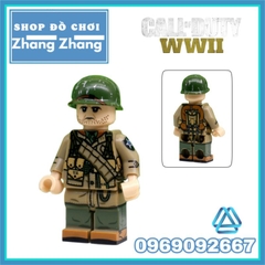 Đồ chơi xếp hình Hồng quân Liên Xô và lính Mỹ thế chiến 2 WWII Call of Duty Minifigures JC013 016 JA015 018