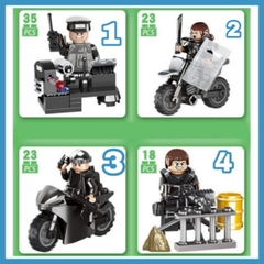 Xếp hình cảnh sát đặc nhiệm SWAT S.A.S (9 mẫu) Lego minifigures KAZI 653001