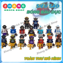 Đồ chơi xếp hình Cầu thủ bóng bầu dục Mỹ Batch of NFL Minifigures Kopf KF6139