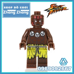 Xếp hình Street Fighter Ryu - Ken - Guile - Zangief - Honda- Dhalsim - Blanka - Vega Lego Minifigures Kopf KF8008