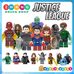 Đồ chơi xếp hình Superman Wonder Woman Batman Green Lantern Cyborg Aquaman Martian Manhunter Flash Minifigures KF6168