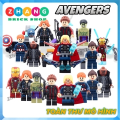 Đồ chơi Xếp hình Avengers Captain America Hulk Nick Fury Hawkeye Ironman Thor Black Widow Maria Hill Minifigures SY619