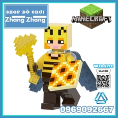 Xếp hình các nhân vật Minecraft - Desert Villager - Drowned - Husk Lego Minifigures Xinh X0310