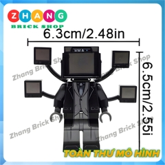 Đồ chơi mô hình nhân vật Skibidi Toilet Large TV Man 1.0 KDL826 K2188 Zhang Brick Shop