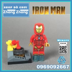 Xếp hình Người sắt Iron man Tony Stark Avengers Marvel nhà máy Lego Minifigures SY1121