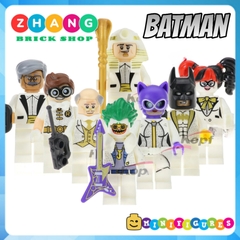 Xếp hình Batman - Alfred - Robin - Catwoman - Gordon - King Tut - Harley Quinn - Joker Lego Minifigures POGO PG8074