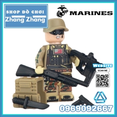 Xếp hình thủy quân lục chiến Mỹ United States Marine Corps Modern War Lego Minifigures Decool 308 311