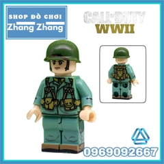 Đồ chơi xếp hình Hồng quân Liên Xô và lính Mỹ thế chiến 2 WWII Call of Duty Minifigures JC013 016 JA015 018
