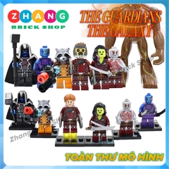 Mô hình nhân vật Star lord Ronan Rocket Raccoon Nebula Gamora Drax Becool 0175 0180 Zhang Brick Shop