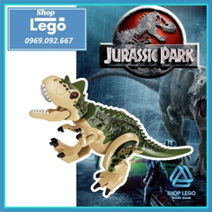 [29 cm] Xếp hình Khủng long Green Carnotaurus trong công viên kỷ Jura Jurassic Park Lego Minifigures 3004