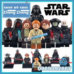 Đồ chơi xếp hình Star Wars Darth Maul Fifth Brother Reva Ben Kenobi Anakin Skywalker Vader Minifigures Koruit KT1059