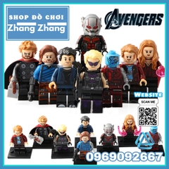 Xếp hình Thor - Scarlet Witch - Bruce - Nebula Star Lord Winter Soldier - Ant Man - Hawkeye Lego Minifigures Xinh X0192