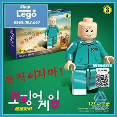Xếp hình mô hình Trò chơi con mực Squid Game gồm Gi Hoon - Oh Il Nam - Sae Byuk - Ali Lego Minifigures QG101