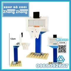 Xếp hình sân bóng rổ 1 : 1 giải bóng rổ nhà nghề NBA mới nhất Lego Minifigures Basketball tặng bảng rổ