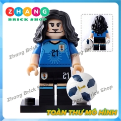 Xếp hình mô hình cầu thủ bóng đá nổi tiếng gồm Ronaldo - Messi - Cavani Lego Minifigures Koruit KT1003