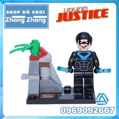 Xếp hình Nightwing Aqualad Artemis Miss Martian Superboy Kid Flash Red Robin Young Justice Lego Minifigures SY250