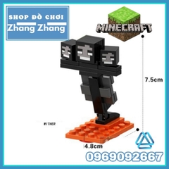 Đồ chơi xếp hình Minecraft trong Mine Blocks gồm Elder Guardian - Iron Golem - Big Magma Cube Minifigures Lele B041 046