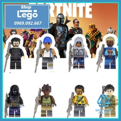 Xếp hình Fortnite Teknique - Brite Gunner - Raven - Special Soldier - Tracker - Explorer Lego Minifigures Kopf KF6050