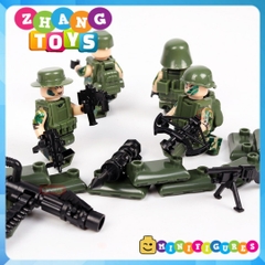 Xếp hình đặc nhiệm Biệt kích rừng Swat Alpha Spetsnaz Nga Mỹ Full vũ khí phụ kiện Lego Minifigures Tbstoys Tbs75-80