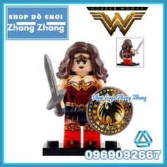 Xếp hình Wonder Woman - Cheetah - Steve Trevor Barbara Minerva Diana Ares Lego Minifigures Xinh X0288