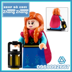 Xếp hình Nữ Hoàng băng giá Frozen Elsa Anna Mascot - Dude - Hula Lula - Lucy Candy Rapper Kitty Lego Minifigures WM6067