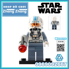 Xếp hình Rey - Luke Skywalker - Sabine - Ahsoka Tano - Kit Fisto - Jag - Snowtrooper Lego Minifigures Lele C023 030
