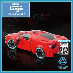 Xếp hình siêu xe Ferrari F8 Tributo gồm 332 mảnh Lego Minifigures Quanguan 100137